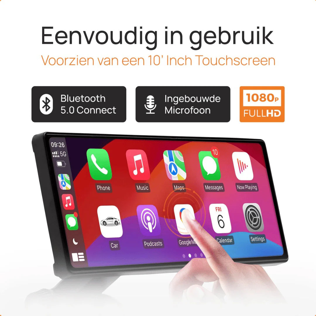 Navigatiesysteem 10 Inch – Draadloos Smartphone Integratie & Mobiele Telefoon Integratie